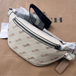 Warren Mini Belt Bag With Horse And Carriage Dot Print coach c4138